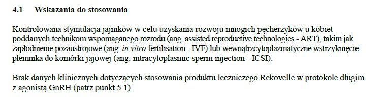 Wskazania wg ChPL