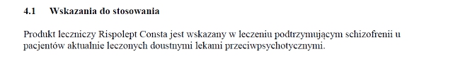 Wskazania wg ChPL