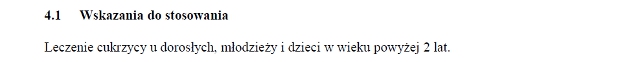 Wskazania wg ChPL