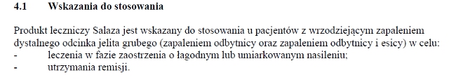 Wskazania wg ChPL