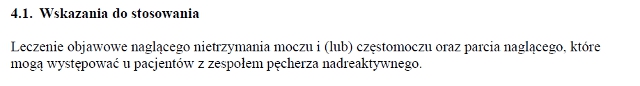 Wskazania wg ChPL