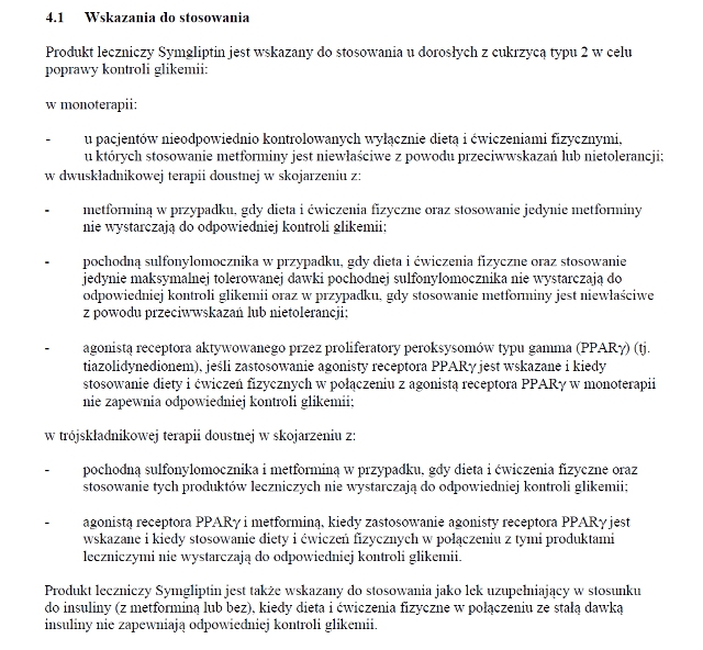 Wskazania wg ChPL