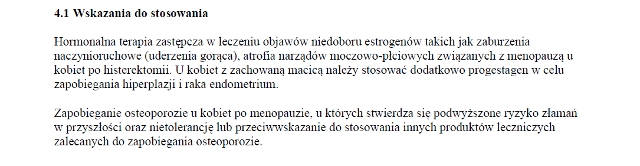 Wskazania wg ChPL