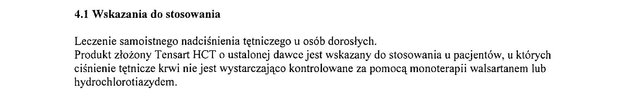 Wskazania wg ChPL