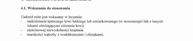 Wskazania wg ChPL