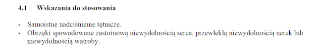Wskazania wg ChPL