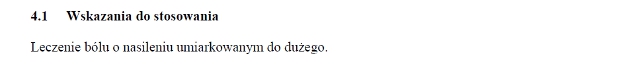 Wskazania wg ChPL