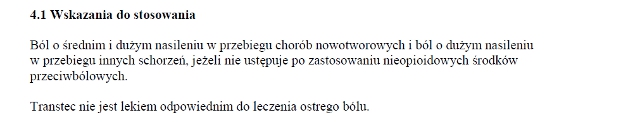 Wskazania wg ChPL