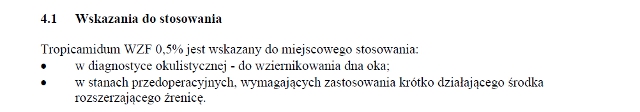 Wskazania wg ChPL