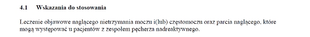 Wskazania wg ChPL