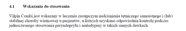 Wskazania wg ChPL