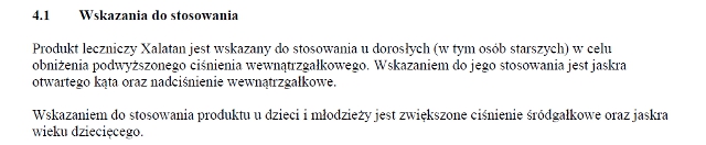 Wskazania wg ChPL