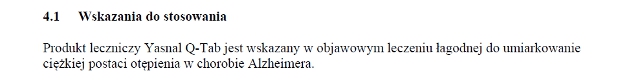 Wskazania wg ChPL