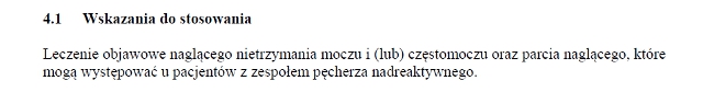 Wskazania wg ChPL