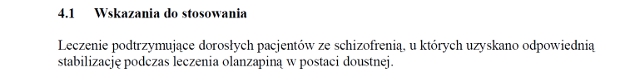 Wskazania wg ChPL