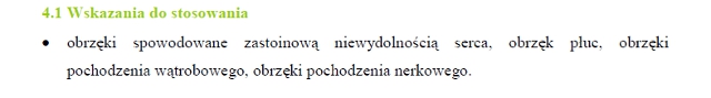 Wskazania wg ChPL